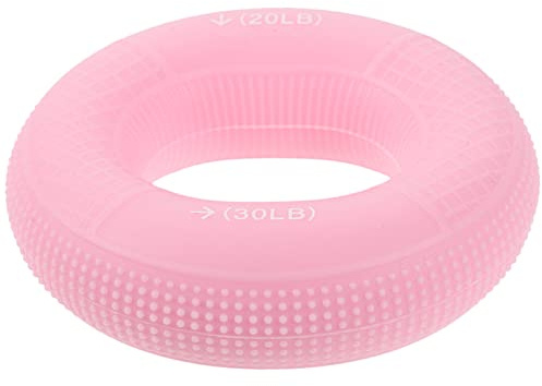 Silikon Griffkrafttrainer Ring Rosa für Finger und Handtraining | Rund Geformt, Widerstandsfähig und Stück Gefertigt, für Reise und Fitnessstudio, Kompakte Größe
