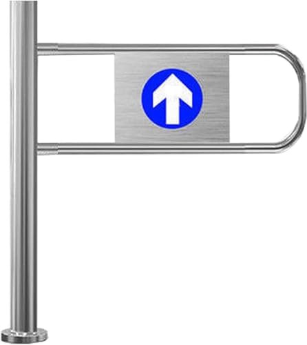 Automatic Closing Swing Gate for Supermarket 90° Spring-Loaded Safety Entrance Gate Library & Store Security Solution Left Opening 85x100cm