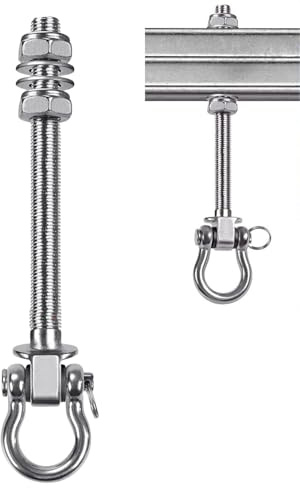 Sghtil Ganci per amaca, ganci per altalena, capacità di carico 680,4 kg, supporto antiscivolo per cortile, altalena, soffitto, campeggio, viaggi zaino in spalla
