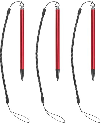 HOMSFOU Resistive Stylus Pen with Spring Rope Universal Fine Tip Touchscreen Stylus for Tablets and Phones Anti-Lost Capacitive Touch Screen Pen for Precise Drawing and Writing