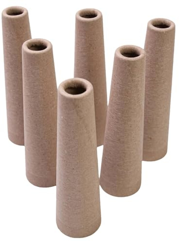 Tubi per avvolgimento di lana - Portafilati, strumento artigianale | 6 coni di cartone robusti per lavoro a maglia e uncinetto fai da te, avvolgitubo per filati e fili, organizer per fibre artistiche,