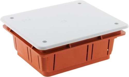 Zenitech Boîte de dérivation à encastrer 118 x 96 x 50mm - Rouge (Lot de 5)