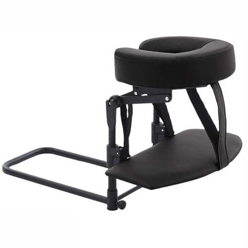 SJMDSDSC Massage Tischaufsatz/Mobile Kopfstütze Massagetisch Ersatz Verstellbares U-förmiges Kissen für Schönheitsbett Universal mit Gesichtskissen Masaje Con Colchón(14-45cm,Black)