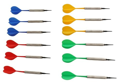 RASTKY Set di Freccette Professionali con Punta Morbida con Punte di Ricambio per Freccette Elettroniche in Plastica, Materiale Plastico Sicuro