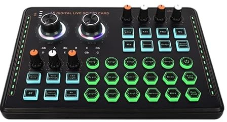 Mesa Mezclas, Tarjeta de sonido digital en vivo GAX-A8 compatible con computadora móvil externa USB audio 48 V
