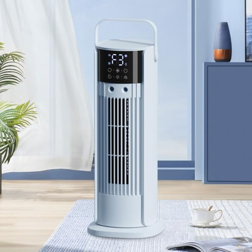 Climatiseur Portable avec Ventilateur et rafraîchisseur d'air par évaporation, 3 Vitesses et 3 Modes, minuterie 10 h, réservoir d'eau 700 ML, télécommande, humidificateur et circulateur d'ai