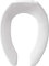 Bemis 1955SSCT 000 Lunette de toilette avant ouverte et résistante sans couvercle Ne desserrera pas et ne réduira pas les rappels, allongée, blanc
