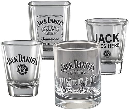 Jack Daniel's Licensed Barware Unisex-Adult Jack Daniel's Three Piece Shot Glass Set Standard