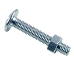 D-Work - Boulon poêlier tête ronde large fendue en croix 6 x 35 mm Zingué - Boite de 100 pcs - DIAMWOOD BRL0603502B
