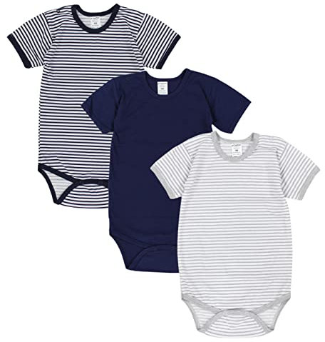 TupTam Baby Body Kurzarm – 3er Set aus 100% Baumwolle bis Größe 134, Farbe: Farbenmix 1, Größe: 134