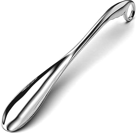 Lalafancy 66cm Skohorn Massiv Metall för Skor Och Stövlar Med öGlahandtag, Aluminiumlegering Skohorn Handhållna Med Hängande Hål För Män, Kvinnor, Barn, Seniorer, Graviditet