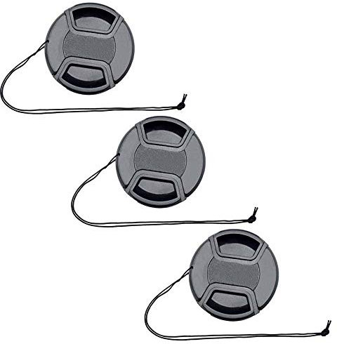 ULBTER 49mm Tappo Coprilente Copriobiettivo Anteriore Coperchio per Obiettivo Sony E-Mount FE 50mm f/1.8,E 55-210mm f/4.5-6.3,E 35mm f/1.8,E 20mm f/2.8 per Sony Alpha a6500 a6400 a6300 a6000-3pezzi