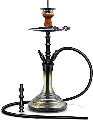 Kitosun trilogy Shisha set - Cachimba Set incluyendo Mangueras de Silicona Soportes de Carbón Pinzas de Carbón Vástago Intermedio Extraíble 4 Adaptadores de Mangueras