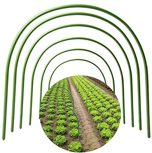 VSTAR66 Lot de 6 arceaux de serre pour plantes en extérieur - Support de tunnel de culture en plastique portable - Cadre de support pour tissu de jardin (40 x 40 cm)
