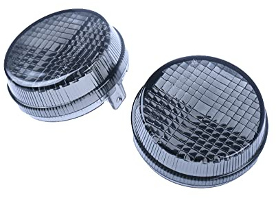 aVDB-moto Coppia Vetro Frecce Anteriore compatibile con HONDA SHADOW 600 VT600 1998-99, SHADOW 750 VT750 1997-14, FURY VT1300CX / CXA 2010-13, KAWASAKI VULCAN 2000 2004-10 (Fumè)
