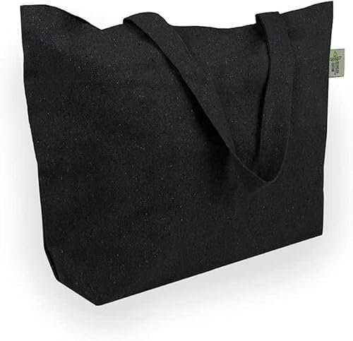 sehr große Tragetasche – Bente | aus recycelter Baumwolle | mit dickem stoff | sehr robust | 2 langen Henkel | ideal als Einkaufstasche, Badetasche, Shopper Handtasche