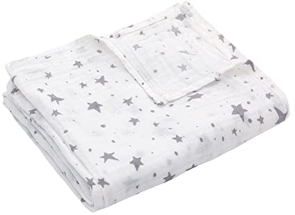 Miracle Baby Musselin Babydecke Sommer für Babys Kinder dünne atmungsaktive Sommerdecke Puckdecke Baumwolle Mädchen Junge 110x150cm