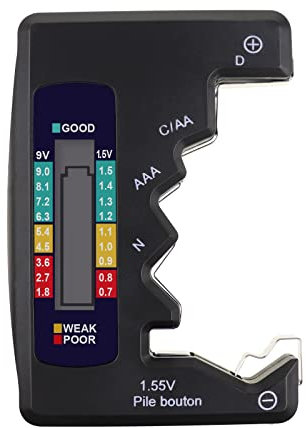 Batteria Tester Dama C AA AAA D N 9V 1.5V Batterie a Bottone Chiaro Sbarra Grafico LCD Schermo Tasca Misurare