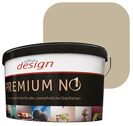 IMparat Ultra design Premium No.1 Wandfarbe, Farbfamilie Wüstensand: Sand-, Erd- und Schlammtöne, Innenfarbe für glatte, matte, farbige Wände, hohe Deckkraft, Farbton UD 01-11, 2,5 Liter