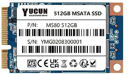 YUCUN MSATA III Disco Duro sólido Interno de Estado sólido 512GB SSD