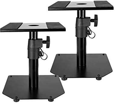 GLigeT Lautsprecherständer Desktop-Lautsprecherständer Handverriegelungsabschnitt Lautsprecherständer Professioneller Lift-Metallboden-Surround-Desktop-Monitor Ktv-Audiohalterung Speaker Stand