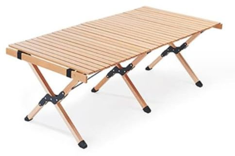 Durable Lifetime Klapptisch für Picknicks und Veranstaltungen im Freien, mit verstellbarer Höhe und tragbarem Design (120 cm, hell)