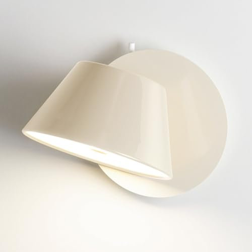 YFMYY Mini-Nachttisch-Lese-Wandleuchte, Moderne 7-W-LED-Wandleuchte mit 3-Farben-Temperaturmodus, Links und rechts drehbare Wandleuchte aus Metall, Innenwandleuchte für Schlafzimmer, Flur