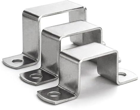 35x70mm Collier de serrage carré en acier inoxydable Collier de serrage en forme de M en forme de U Carré Rectangle Cheval Tube Selle Clip Boucle Gorge Cerceau Ohm Tube Carte 5PCS(15x15mm)