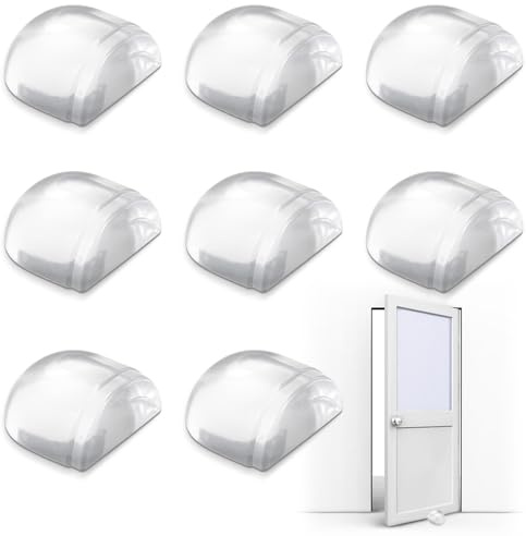 8 Stück Türstopper Boden Kleben Selbstklebend, Transparent Türstopper Boden Selbstklebend Geeignet Für Alle Böden, Türstopper Kleben Zum Schützt Wänden Und Möbeln Door Stopper