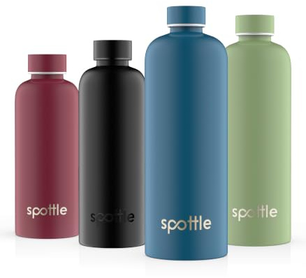 spottle Edelstahl Trinkflasche 1,5 Liter – Thermosflasche aus Metall, doppelwandig, vakuumisoliert, Kohlensäure geeignet, auslaufsicher, spülmaschinenfest