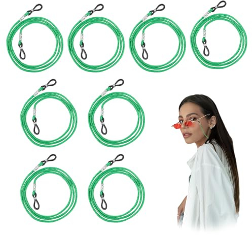 loacuony 8 Stück Brillenkette Damen,Brillenband Herren,Brillenkette,Oma Brille Mit Kette,Brillenband Sport,Brillenketten Für Lesebrillen Damen-Universell Für Lesebrille,Sonnenbrille Und Sehhilfen