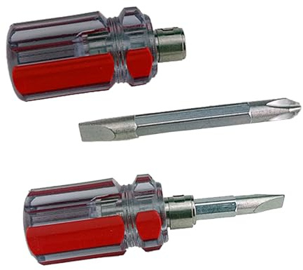 Lot de 2 petits tournevis à double usage, design portable pour un usage quotidien et design portable d'urgence à tête plate et tête croisée