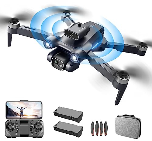 OBEST Mini Drone Toy with Cameras, Foldable Drone Toy Gift, 360 °Active Obstacle Avoidance,Optical Flow Positioning, App Control, 2 Batteries for Kids 14+ and Adults
