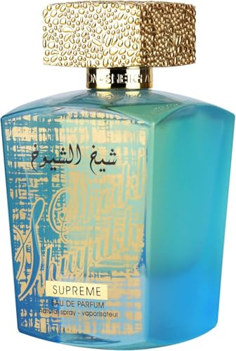 Lattafa Sheikh Al Shuyukh Supreme – Spicy, Sweet, Woody, Amber – Eau de Parfum Spray Long-Lasting Fragrance for Unisex, 3.4 Ounce / 100 ml