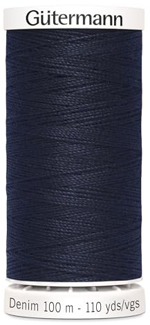 Nähmit - Gütermann DENIM 100-Meter Jeansgarn hochwertig und reißfestes Nähmaschinengarn + GRATIS FARBKARTE (A21-6950)