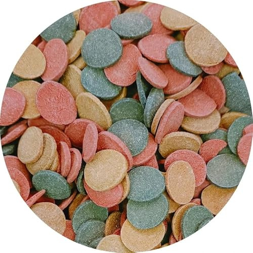 Fischfuttertreff Premium Zierfisch-Futtertabletten, 3-Fach Mix Welschips, Absinkende Plättchen für Süß- und Meerwasseraquarien, 14-17mm Durchmesser (1kg)