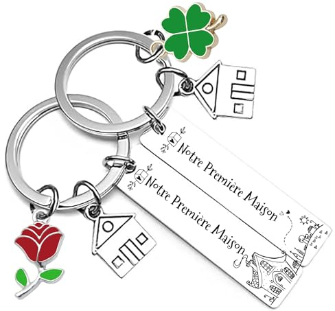 JRZDFXS Cadeau Maison Porte-clés couple maison et amour saint valentin amoureux cadeau amour homme femme cadeau amitie en forme de coeur