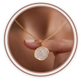 Quietsun Teens Girl Gifts Gold Cross Necklaces Women Teenage Confirmation Gift 8 10 12 Year Old Birthday Daughter Her Christian Baptism Faith 2026 Christmas Stocking Stuffer Valentines Day Easter