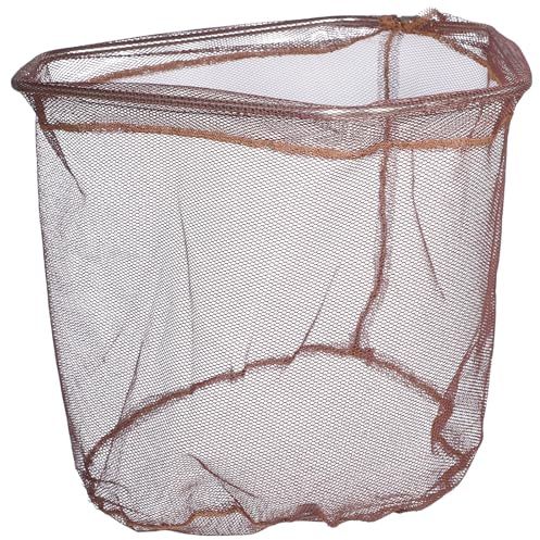 Healeved Filet de Pêche Pliable en Acier Inoxydable 40 CM Triangulaire Noir Épuisette à Mailles Fines Résistante à L’Usure Outil de Capture pour Bassin de Jardin et Pêche aux Petits