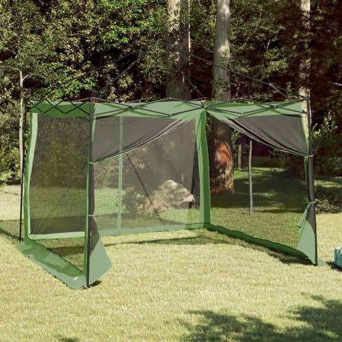 Nqyjm innertält med tak med förvaring grön 303 x 303 x 196 cm taft för camping resor trekking trädgård