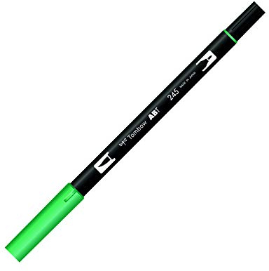 Tombow ABT-245 fiberpenna dubbla borstar penna med två spetsar, sap green