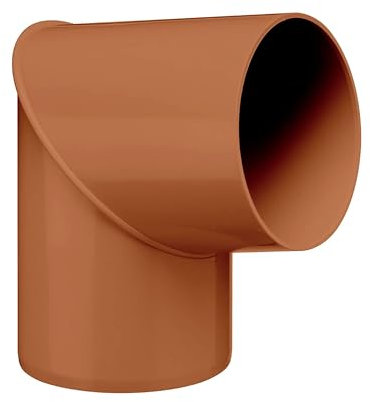 INEFA Coude Descente 80° PVC 75mm Marron Raccord Tuyau Pluvial Montage Facile