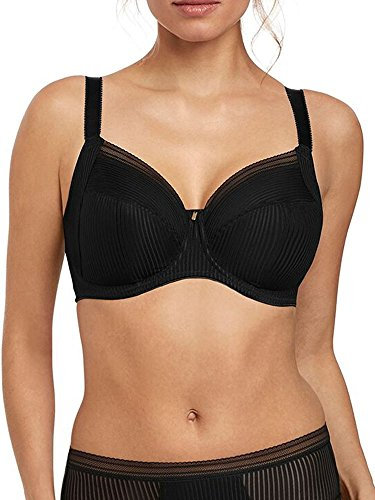 Fantasie Women's Fusion Underwire Full Cup Side Support Bra Coverage, Black, 32DD