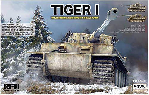 Rye Field Model 5025 - German Tiger I Early Production 1:35 Wittmann`s Tiger No. S04 - volles Interieur & klare Teile - Deutsches Panzermodell im Maßstab 1:35