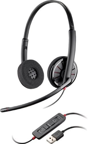 Plantronics Blackwire C320-M USB Binaural Head-band Black headset - headsets (PC/Gaming, Binaural, Head-band, Black, Wired, USB) (Refurbished)