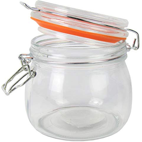 G&M 1 tarro de cristal con cierre de clip, 500 ml