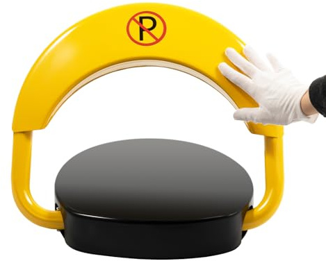 Parkeringsspärr med fjärrkontroll – automatisk parkeringsspärr 180° antikollision parkeringslås hopfällbar parkeringsplatsvakt parkeringsskåp (2 nycklar + 4 batterier ingsplatser ingslås)