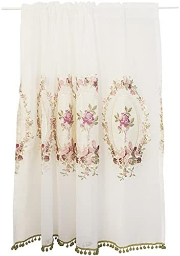 MANQILE Solide weiße Tüllvorhänge für Wohnzimmer, Baumwolle, Leinen, durchscheinender Voile-Organza-Vorhang für Schlafzimmer, Jalousien, Vorhänge