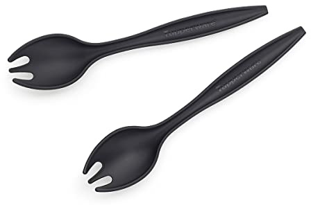 NewTupperware Salat Serviergabeln Zange 2er Set schwarz