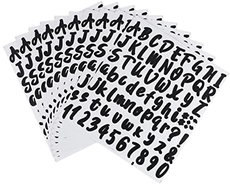 Hemobllo Selbstklebende Pvc Aufkleber Buchstaben Zahlen Ölbeständig Wasserfest 1 Zoll Alphabet Zahlen Sticker Für Kinderzimmer Wanddekoration Lernatmosphäre